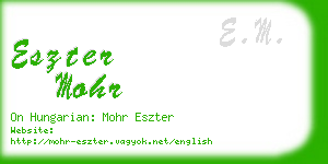 eszter mohr business card